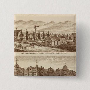 Tulare Co Bank 2 Inch Square Button