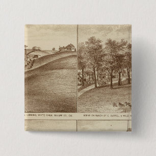 Tulare Co ranches, offices 2 Inch Square Button