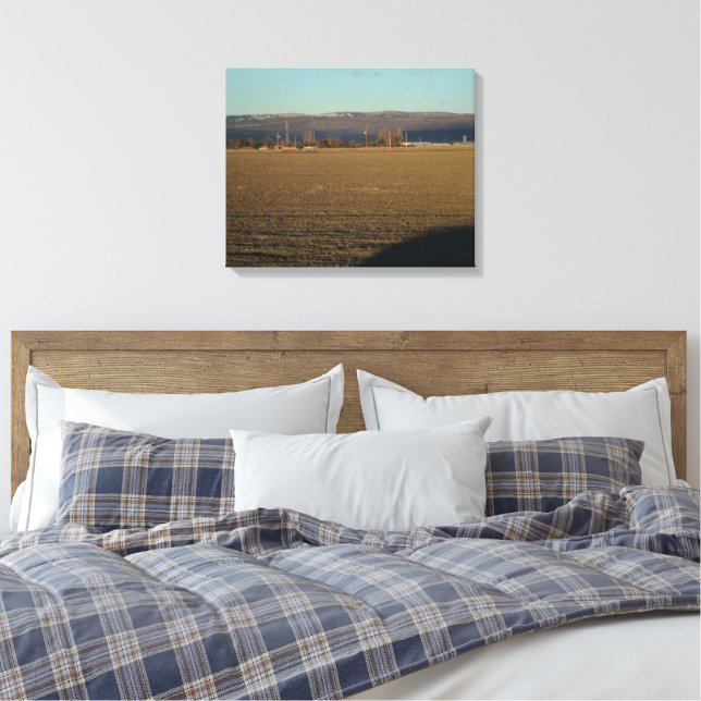 Tulelake In Early Winter 1 Canvas Print (Insitu(Bedroom))