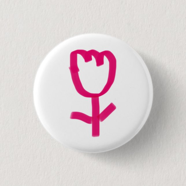 Tulip | 1 inch round button (Front)