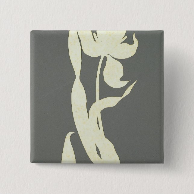 Tulip 2 Inch Square Button (Front)