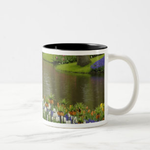 Tulip and hyacinth garden, Keukenhof Gardens, 2 Two-Tone Coffee Mug