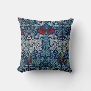 Tulip and Rose, William Morris Throw Pillow
