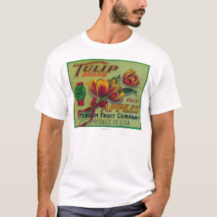 Tulip Apple Crate LabelYakima, WA T-Shirt