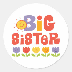 Tulip Big Sister Classic Round Sticker