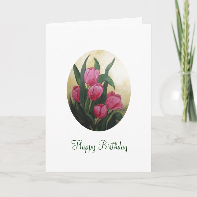 Tulip Birthday Card (Front)