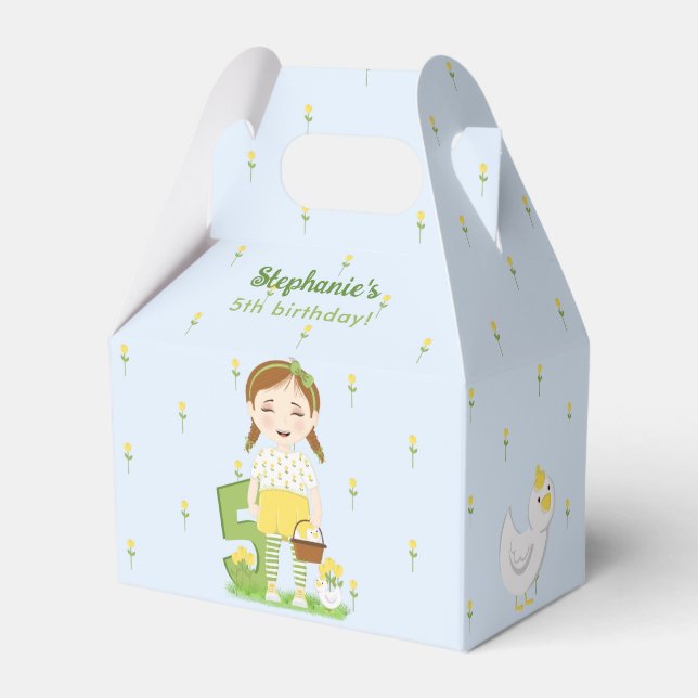 Tulip Birthday Favor Box (Back Side)