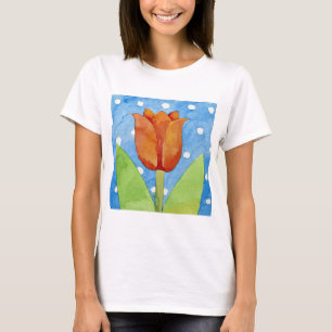 Tulip blue white spot background 2013 T-Shirt
