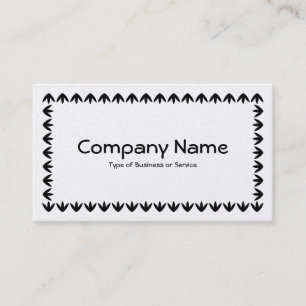 Tulip Border - Black on White (Gold Card) Business Card