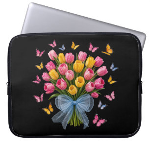 Tulip & Butterflies Elegance Laptop Case