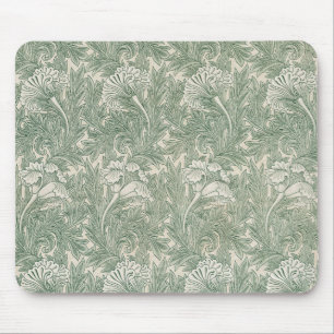 Tulip by William Morris, Vintage Floral Art Mouse Pad
