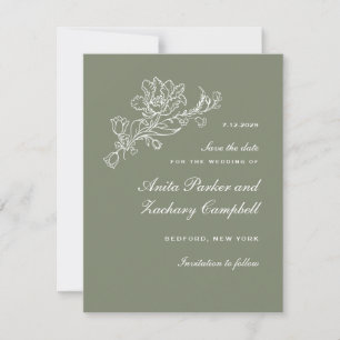 Tulip Cascade Moss Save The Date