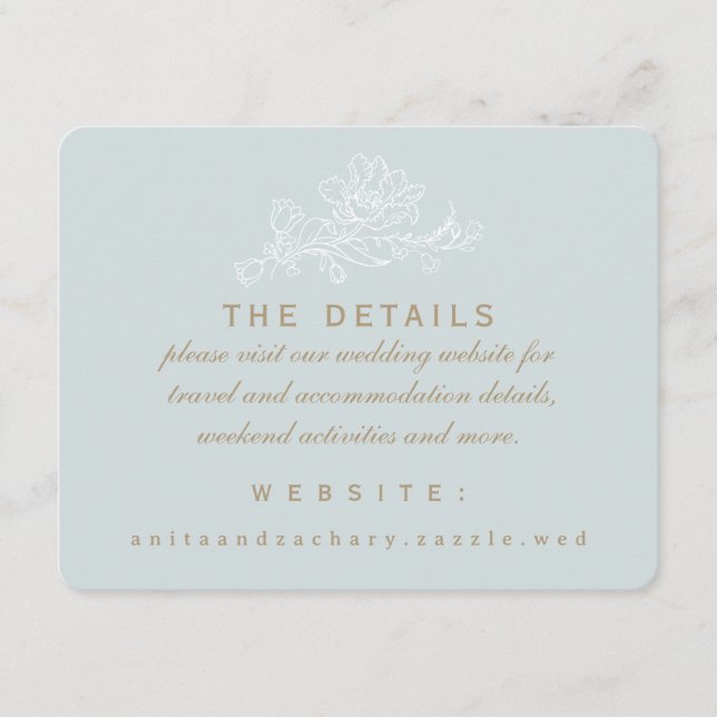 Tulip Cascade Pale Blue detail card (Front)