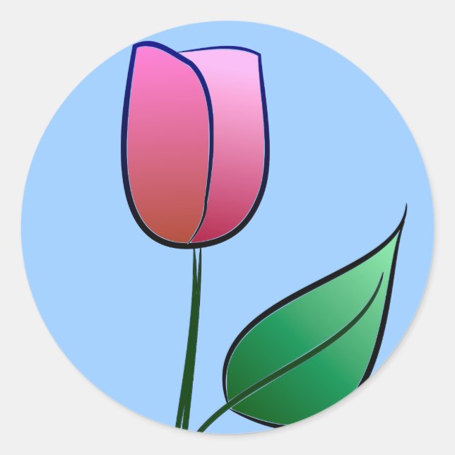 TULIP CLASSIC ROUND STICKER (Front)