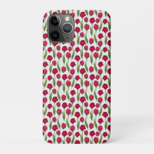 Tulip cute red tulips flowers Watercolors pattern iPhone 11 Pro Case