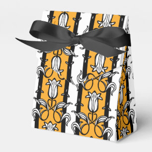 Tulip damask yellow black white patterned gift box