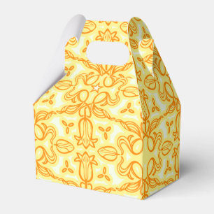 Tulip damask yellow patterned spring or Easter box