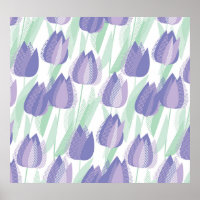 Tulip design: pale violet floral.