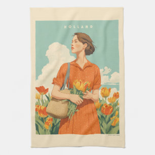 Tulip Dreams in Holland Kitchen Towel
