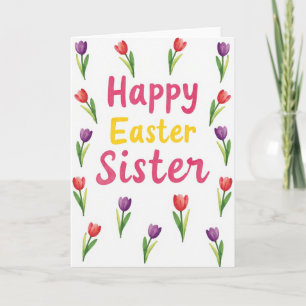 Tulip Easter Sister Card