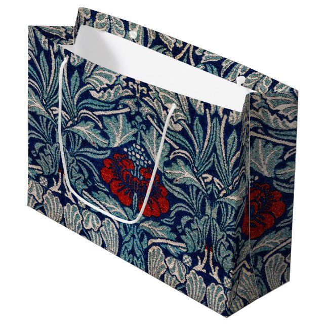 Tulip et Rose, William Morris Grand sac cadeau (Devant Angle)
