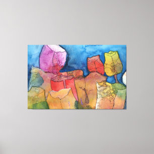 Tulip Fantasy Multi-coloured Abstract Canvas Print