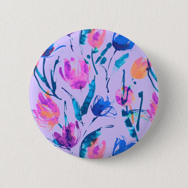 Tulip fever 2 inch round button (Front)