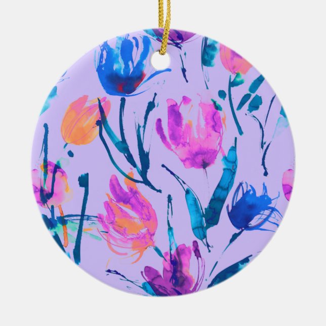 Tulip fever ceramic ornament (Front)