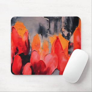 Tulip Field – Abstract Floral Intensity Mouse Pad