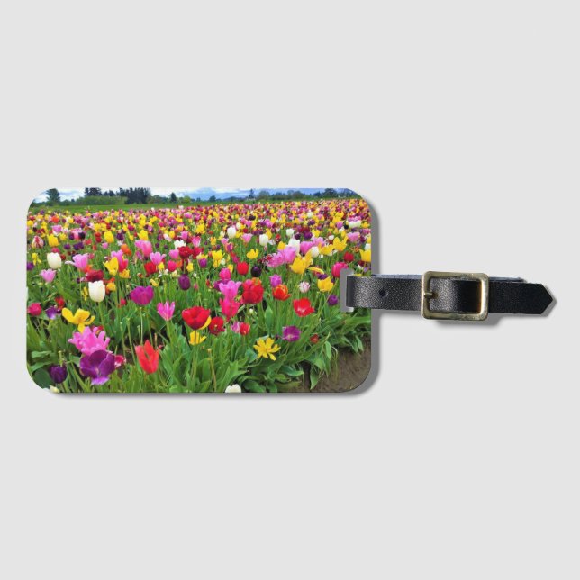 Tulip Field, Oregon Luggage Tag (Front Horizontal)