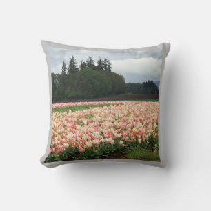 Tulip Field, Oregon Throw Pillow