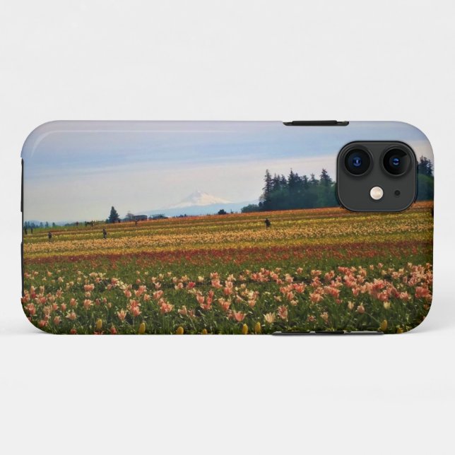Tulip Field with Mt. Hood, Oregon Case-Mate iPhone Case (Back (Horizontal))
