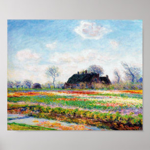 Tulip Fields in the Netherlands, Monet Poster