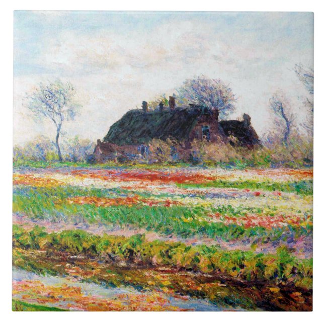 Tulip Fields in the Netherlands, Monet Tile (Front)