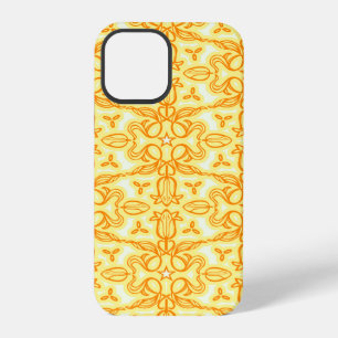 Tulip floral damask orange yellow iphone case