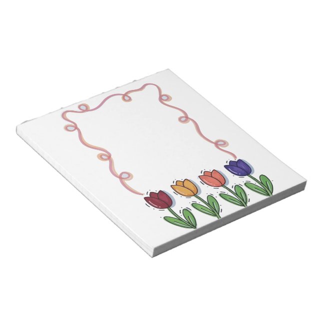 Tulip flower diary notepad (Angled)