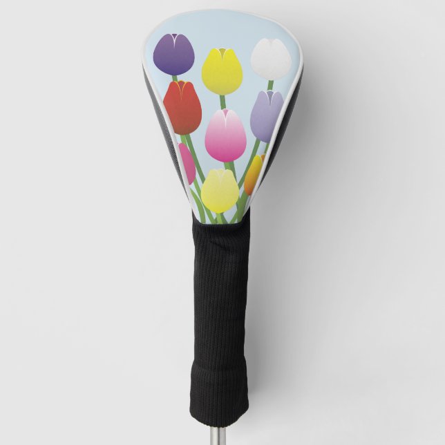 Tulip Flower Golf Head Cover (Front)