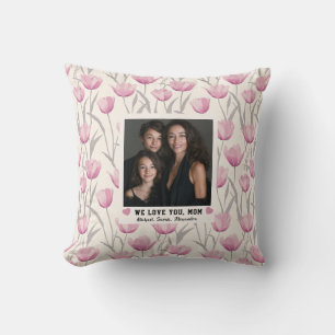 Tulip Flower Mother Mom Birthday Garden Inspired Throw Pillow