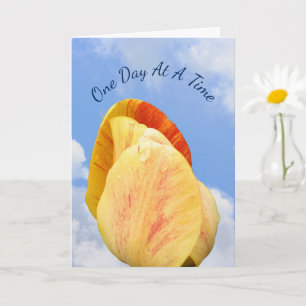 Tulip Flower One Day At A Time Inspirational Card