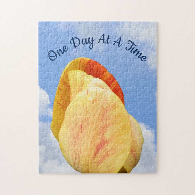 Tulip Flower One Day At A Time Inspirational       Jigsaw Puzzle (Vertical)