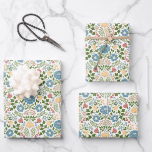 Tulip Flower Tapestry Wrapping Paper Sheet