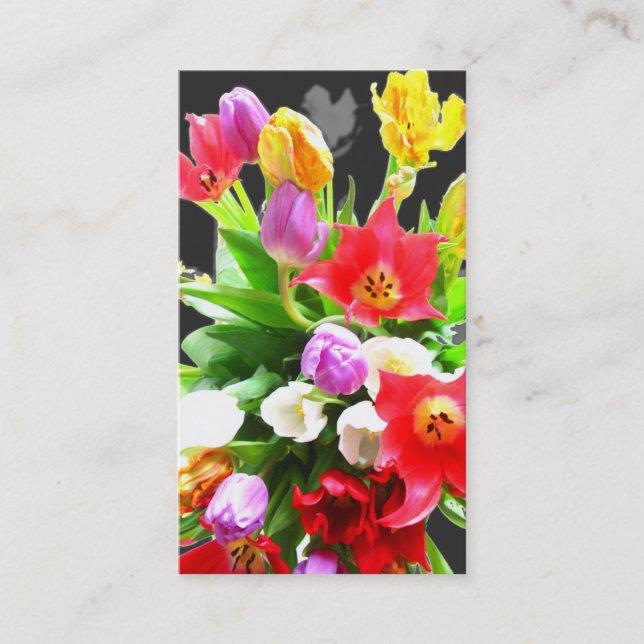 Tulip Flowers Business Card (Front)