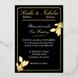 Tulip Flowers, Elegant Black Wedding