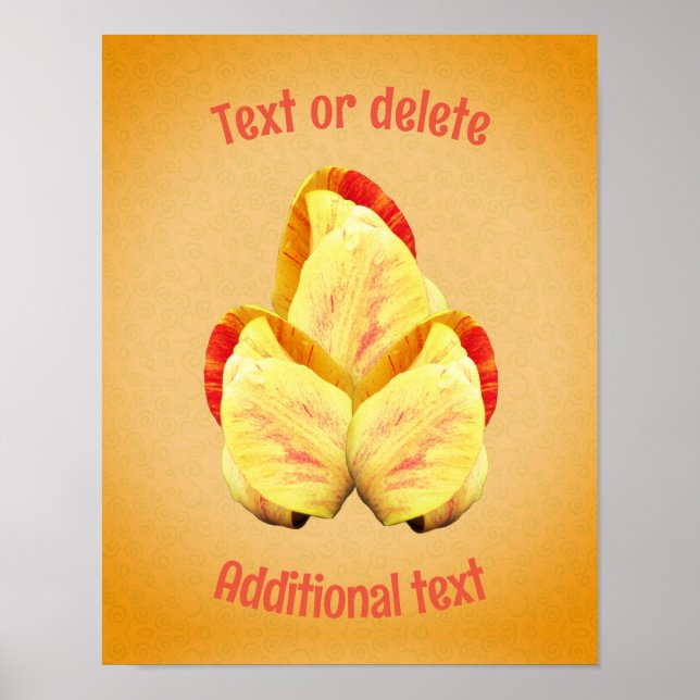 Tulip Flowers Your Text Personalized   Poster (Front)