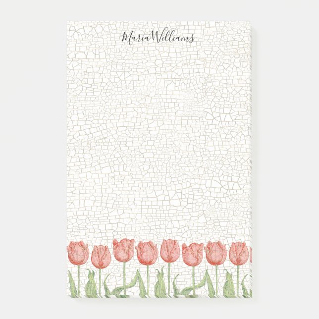 Tulip Garden 4x6 Post-it Notes (Front)