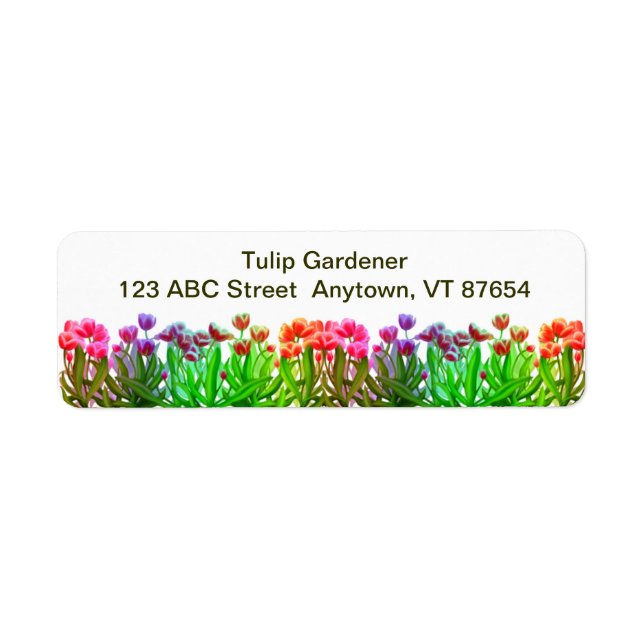 Tulip Garden Arc-en-ciel personnalisable (Devant)