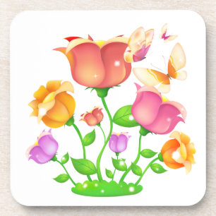 Tulip Garden Butterfly Coaster