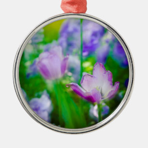 Tulip garden, Giverny, France Metal Ornament