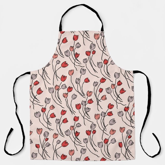 Tulip Garden In Pinks Apron (Front)