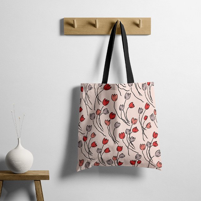 Tulip Garden In Pinks Tote Bag (Creator Uploaded)